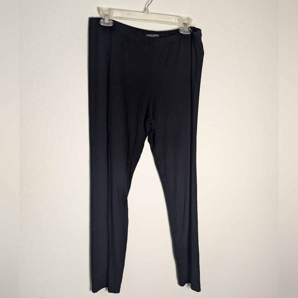 Eileen Fisher Womens Pants Black Elastic Waist Viscose Quiet Luxury Plus Size 1X